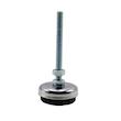  پایه ضربه گیر مدل کف لاستیکی کد YP-NIKEL CHROME-60MM/10MM