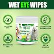 دستمال مرطوب سگ و گربه مخصوص اطراف چشم کوالاپت مدل Eye Wipes01 بسته 80 عددی