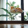 جای خواب گربه مدل شیشه ای مکشی window Bed