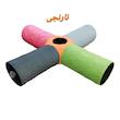 اسباب بازی گربه آدریاناپت مدل تونل چهار کانال طرح بلند رنگارنگ