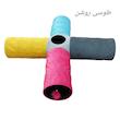 اسباب بازی گربه آدریاناپت مدل تونل چهار کانال طرح بلند رنگارنگ