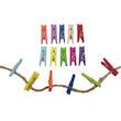 گیره عکس مدل چوبی کد A06 بسته 12 عددی به همراه نخ کنفی