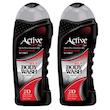 پک شامپو بدن مردانه اکتیو سری Sport مدل Black بسته 2 عددی