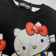 کراپ تی‌شرت آستین کوتاه دخترانه مدل Hello kitty 