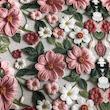 پارچه ملحفه عرض 1.5 متر مدل والا طرح مخمل سه بعدی گل دار رنگ صورتی
