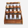 ست جا ادویه 12 پارچه مدل RUBBERWOOD-12 به همراه استند
