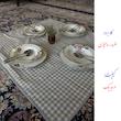 سفره 4 نفره نساجی دُر هنر یزد مدل cotton-tu سایز 90×90 سانتی متر