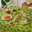 سفره 6 نفره مدل TCA170205 طرح برگ سایز 140*100 سانتی متر