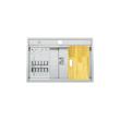 سینک ظرفشویی استیل توکار یک لگنه مکوان مدل MS74-Max