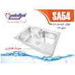 سینک ظرفشویی استیل توکار یک لگنه نگین الماس مدل SA54