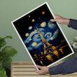پوستر کارنيکا طرح شب پرستاره فانتزی ون‌گوگ Fantasy Starry Night Van Gogh کد 51303 مجموعه 8 عددی