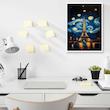 پوستر کارنيکا طرح شب پرستاره فانتزی ون‌گوگ Fantasy Starry Night Van Gogh کد 51303 مجموعه 8 عددی