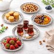 بشقاب پذیرایی استیل دایره‌ای 5 عددی، ابعاد 20×20 سانتی‌متر