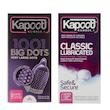 کاندوم خاردار کاپوت مدل BIG DOT بسته 10 عددی به همراه کاندوم کلاسیک کاپوت مدل LUBRICATED بسته 12 عددی