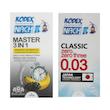 کاندوم کدکس مدل Master 3 In 1 بسته 12 عددی به همراه کاندوم مدل 0.03 بسته 10 عددی