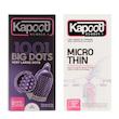 کاندوم خاردار کاپوت مدل Big Dot بسته 10 عددی به همراه کاندوم روان کننده کاپوت مدل MicroThin بسته 12 عددی