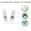 لامپ چراغ خودرو سکن چند حالته مدل 16 رنگ کنترلی پایه T10 کد RGB بسته 2 عددی