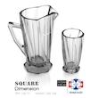 سرویس پارچ و لیوان 7 پارچه شیشه و بلور اصفهان مدل اسکوئر