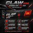 برچسب دودی شیشه عقب خودرو کلاو مدل ضد خش 15 درصد آنتی یووی تک لایه کد 75-claw-iiim-15 رول 2 متری
