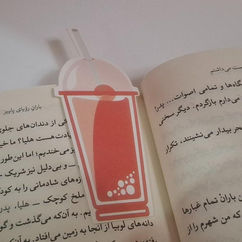 بوکمارک مقوایی طرح بستنی و نوشیدنی (طرح۴)