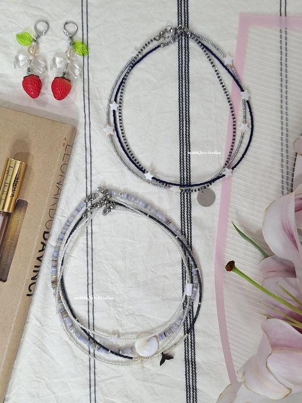 گردنبند منجوقی آبی