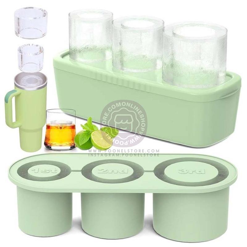 قالب سیلیکونی یخ استنلی، قالب یخ پینترستی استنلی تابستونی مناسب برای تراولماگ و ماگ و فلاسک Stanley Ice Cube Mold Ice Cube Tray for Stanley Cup Silicone Ice Cube Maker With Lid for 30-40oz Tumbler For ChillinG Whiskey Cocktails Drinks Coffee Easy Fill and Release Ice Maker