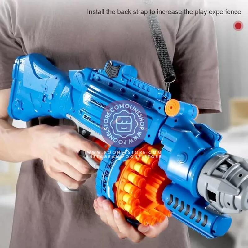 تفنگ الکتریکی اسباب بازی ربنو گلوله فومی REBENUO Electric Soft Bullet Toy Gun 40 Foam Bullets Included Target Shooting Game Gun Toy for Kids & Adults www.poonelstore.com
