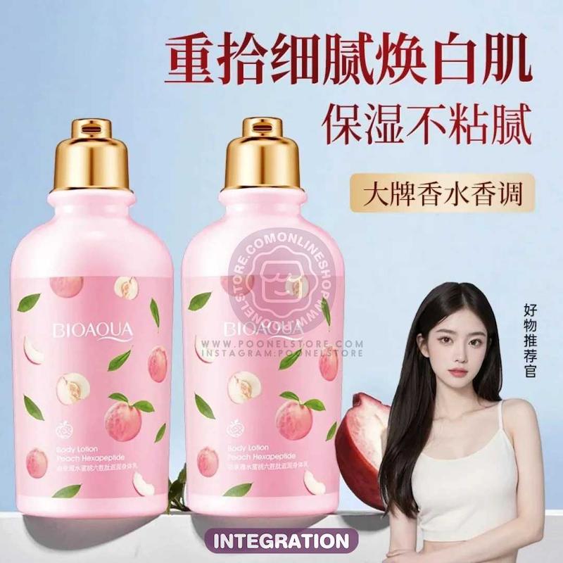 لوسیون بدن پینترستی اوکاویب اورجینال شاینی رایحه هلو، لوسیون پینترستی وارداتی نسخه اورجینال حاوی عصاره میوه هلو حجم 250 میلی لیتر OrGinal Body Lotion Peach Extract Hexapeptide Hydration Centella Asiatica MoisturizinG Skin 250G