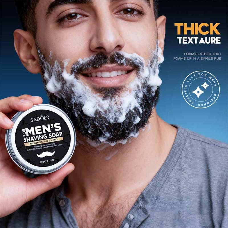 بالم مراقبت از ریش سادور مناسب آقایان نسخه اورجینال وارداتی، کرم ژله ای نرم کننده و مغذی ریش سادور نسخه اصل SADOER Custom loGo Men's Care ShavinG Soap FraGrant Beard Balms Conditioner Moisture Scented Beard Balm Men Beard Balm