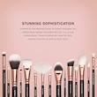 براش میکاپ کیفی زووا نسخه اصل، براش کیفی آرایشی نسخه وارداتی و اورجینال Cute Zoeva Beauty BaG Pink Brush OriGinal Version Best Brand Everyday Essentials Poonel Store Online ShoppinG Platform