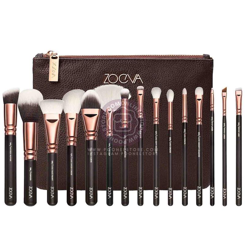 براش میکاپ کیفی زووا نسخه اصل، براش کیفی آرایشی نسخه وارداتی و اورجینال Cute Zoeva Beauty BaG Pink Brush OriGinal Version Best Brand Everyday Essentials Poonel Store Online ShoppinG Platform