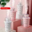گجت هوشمند رطوبت رسان محیط، دستگاه پرتابل بخور سرد پینترستی نسخه وارداتی مناسب برای رطوبت رسانی و خوشبو کردن محیط کار، منزل، حمام، اتاق خواب Milk Cup Humidifier USB Portable Desktop Humidifier With Colorful NiGht LiGht Function 2 Spray Modes Ultra Quiet Humidifier For Car Baby Home Office Room Bedroom
