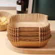 کاغذ سرخ کن غذا، کاغذ نسوز مناسب برای سرخ کردن غذا بسته 50 عددی Air Fryer Paper Liners Square Disposable Non Stick Parchment Paper Sheets Oil Resistant BakinG Liners For Air Fryer Oven Microwave Steamer Kitchen CookinG Accessories