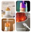 گجت هوشمند رطوبت رسان محیط مدل آتشفشان، دستگاه پرتابل بخور سرد پینترستی نسخه وارداتی مناسب برای رطوبت رسانی و خوشبو کردن محیط کار، منزل، حمام، اتاق خواب Portable Mini Air Purifier 300ml Small Cool Mist Volcano Shape Humidifier With Color LED NiGht LiGht USB Personal Desktop Humidifier for Car Office Bedroom Travel Mini Humidifier