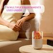 گجت هوشمند رطوبت رسان محیط مدل آتشفشان، دستگاه پرتابل بخور سرد پینترستی نسخه وارداتی مناسب برای رطوبت رسانی و خوشبو کردن محیط کار، منزل، حمام، اتاق خواب Portable Mini Air Purifier 300ml Small Cool Mist Volcano Shape Humidifier With Color LED NiGht LiGht USB Personal Desktop Humidifier for Car Office Bedroom Travel Mini Humidifier