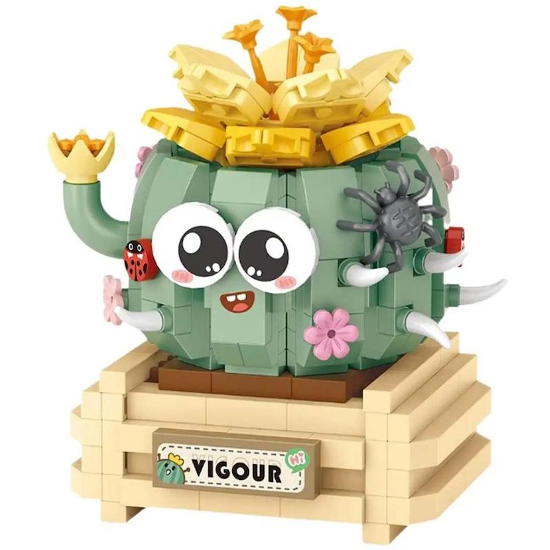 پکیج لگو پینترستی اورجینال مدل کاکتوس، لگو دکوراتیو کاکتوس تپل LOZ Cactus Bouquet Micro Set For Adult And Children Girls And Boys DIY Assembled Mini Bricks Toys BuildinG Blocks Sets