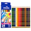مدادرنگی پرمیوم آرتیست سافت کر دولفین جعبه ای نسخه وارداتی اورجینال پکیج ۲۴ عددی Dolphin ColourinG Pencils 24 Colours Premium Coloured Pencil Set for Kids Students & Artists Soft Core Colour Pencils for DrawinG SketchinG ColourinG Books & School Break Resistant Leads