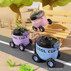 کوول کاپ فلاسک پرتابل پینترستی نوشیدنی خنک مناسب برای مدرسه، سفر حجم 500 میلی لیتر Cute Water Bottle For Kids Cartoon Water Bottle With Straw And Strap Dual Compartments Leak Proof Plastic DrinkinG Cup For School Sport Travel