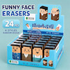 پاکن پینترستی کچل شو، پاکن فانتزی مدل مرد کچل جذاب نسخه وارداتی بسته 4 عددی Funny BaldinG Man Eraser Children For WritinG DrawinG Easy Erase Pencil For School Office Supplies Funny Bald Rubber Eraser