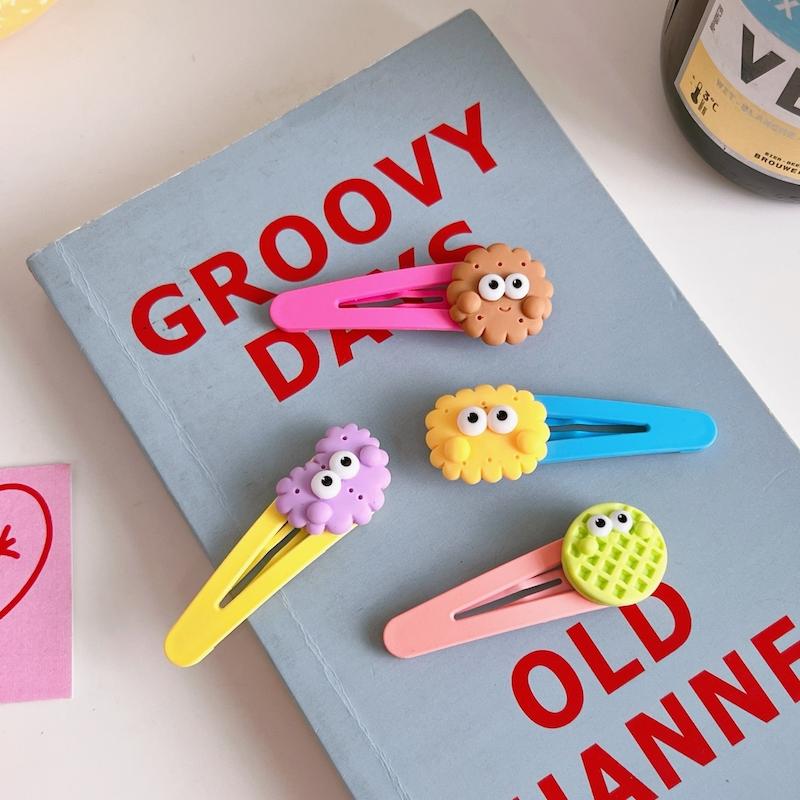 گیره مو سیلیکونی فانتزی مدل فود girls fancy silicone hair clip foods model code 519021 www.poonelstore.com