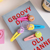 گیره مو سیلیکونی فانتزی مدل فود girls fancy silicone hair clip foods model code 519021 www.poonelstore.com