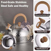 کتری پرتابل استیل سوت زن استینک نسخه وارداتی حجم 2 لیتر WhistlinG Teapot WhistlinG Tea Kettle Stainless Steel Tea Kettle Portable Home Whistle Teapot General Whistle Kettle For Gas Stove Induction Kitchen Kettle
