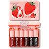 تینت لب، برق لب میوه ای کره ای دراگون رانی کیت توت فرنگی 6 عددی رنگ بندی کامل DraGon Ranee 6 Colors Lip Tint Stain Set Korean Velvet Watery Lip Stain MoisturizinG Mini Liquid Lipstick Multi Use Lip And Cheek Tint LonG lastinG Non Stick Cup Waterproof Lip Color Makeup