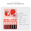 تینت لب، برق لب میوه ای کره ای دراگون رانی کیت توت فرنگی 6 عددی رنگ بندی کامل DraGon Ranee 6 Colors Lip Tint Stain Set Korean Velvet Watery Lip Stain MoisturizinG Mini Liquid Lipstick Multi Use Lip And Cheek Tint LonG lastinG Non Stick Cup Waterproof Lip Color Makeup