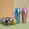 اسموتی فلاسک کریستال سیلیکونی فیلتردار مدل گربه حجم 400 میلی لیتر cute cat smoothie mug cristal cilicon flask code 20036278
