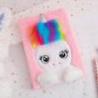 دفتر پولیشی دانش آموزی مدل یونیکورن/اسب تکشاخ کد 40026619 zgmyc kids cute unicorn diary journal rainbow fuzzy plush notebook writing planner for school office supplies