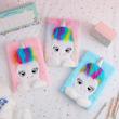 دفتر پولیشی دانش آموزی مدل یونیکورن/اسب تکشاخ کد 40026619 zgmyc kids cute unicorn diary journal rainbow fuzzy plush notebook writing planner for school office supplies