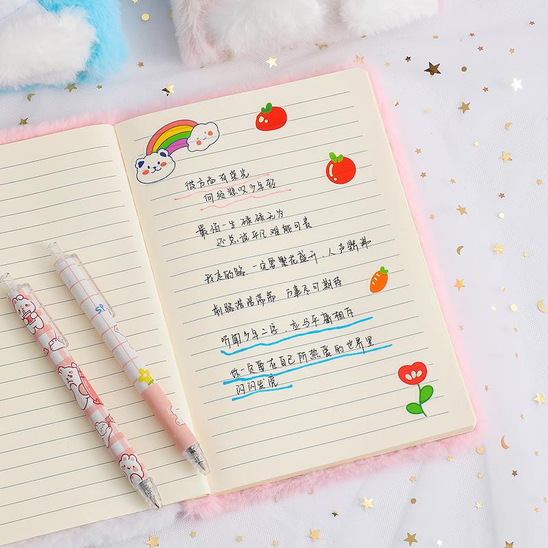 دفتر پولیشی دانش آموزی مدل یونیکورن/اسب تکشاخ کد 40026619 zgmyc kids cute unicorn diary journal rainbow fuzzy plush notebook writing planner for school office supplies