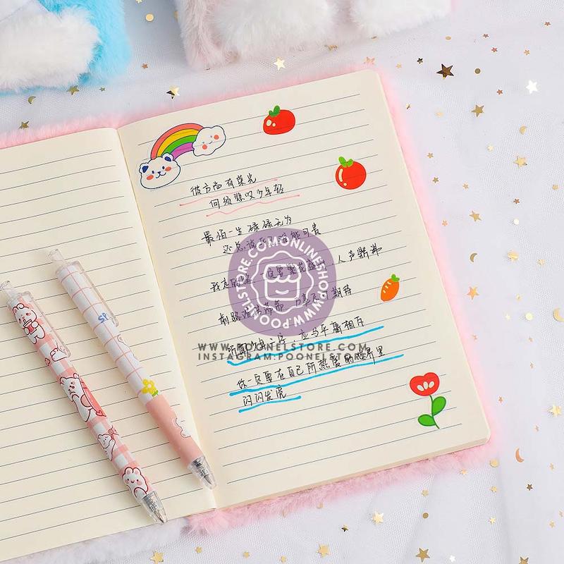 دفتر پولیشی دانش آموزی مدل یونیکورن/اسب تکشاخ کد 40026619 zgmyc kids cute unicorn diary journal rainbow fuzzy plush notebook writing planner for school office supplies