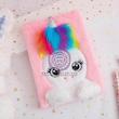 دفتر پولیشی دانش آموزی مدل یونیکورن/اسب تکشاخ کد 40026619 zgmyc kids cute unicorn diary journal rainbow fuzzy plush notebook writing planner for school office supplies